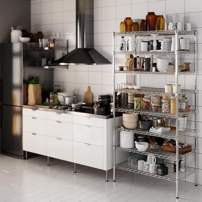 Regal Altair 21" Deep x 36" Wide x 74" Height Wire Shelving Kit | 8-Tier | NSF Commercial Storage Rack Unit