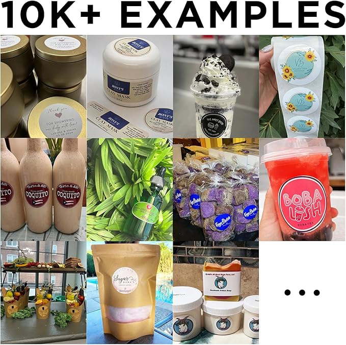100-500 Custom Stickers Roll Personalized Business Labels Decals, 1.5"-10" Customized Your Own Waterproof Vinyl Stickers with Any Design Logo Image Photo Text Name Address QR Code