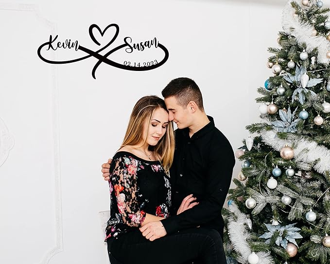 Personalized Valentine's Day Gifts, Personalized Infinity Metal Sign, Custom Metal Infinity Sign with Names, Custom Infinity Sign, Infinity Heart Metal Wall Decor, Infinity Sign Wall Decor