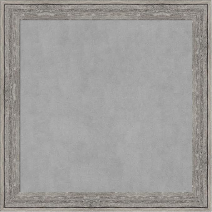 Amanti Art Grey Framed Magnetic Board 29x29 Medium Vision Board for use with Magnets, 100% Metal Sheet to Display Items as Office Decor or for Home Organization in mudroom, Kitchen or Kids Room