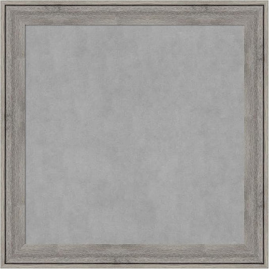 Amanti Art Grey Framed Magnetic Board 29x29 Medium Vision Board for use with Magnets, 100% Metal Sheet to Display Items as Office Decor or for Home Organization in mudroom, Kitchen or Kids Room