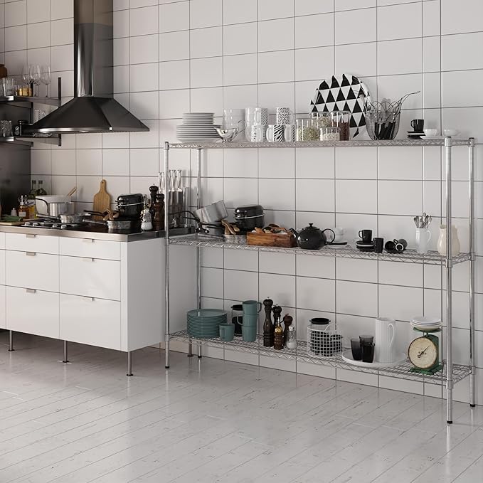 Regal Altair 14" Deep x 72" Wide x 54" Height Wire Shelving Kit | 3-Tier | NSF Commercial Storage Rack Unit
