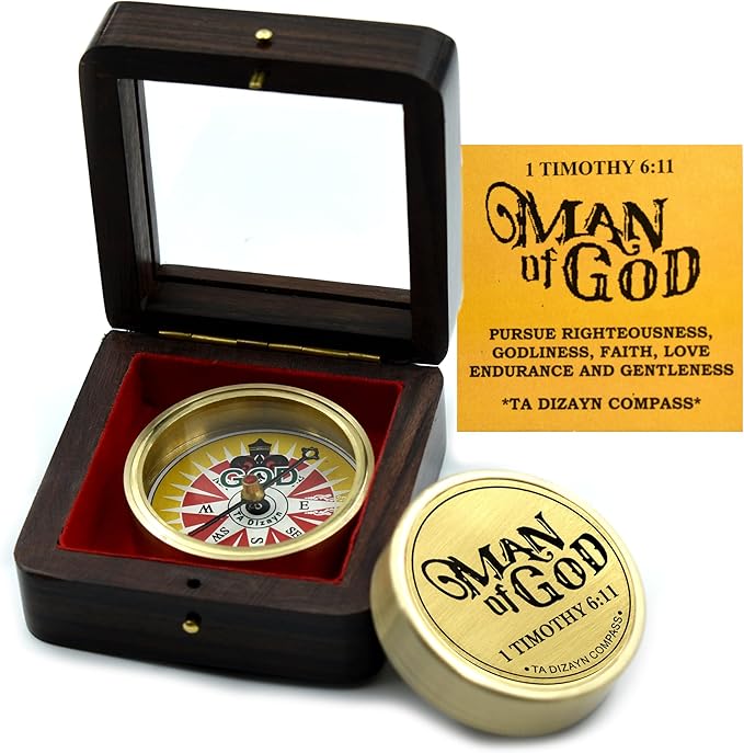For I Know The Plans I Have For You, Jeremiah 29:11, Solid Brass Directional Engraved Compass, Baptism Gifts for Boys Girls, First Communion, Christian Gifts for Men, First Confirmation Gifts for Boys