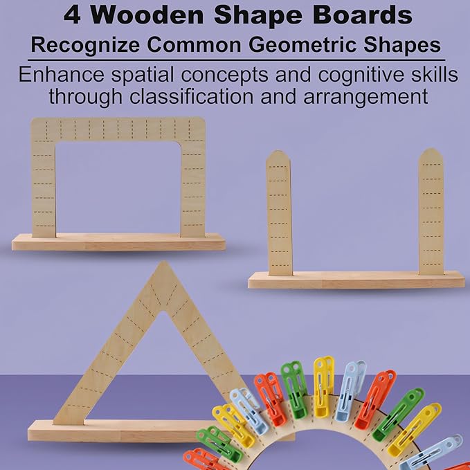 Dementia Activities for Seniors - Wooden Color Matching Clip Game Designed for Alzheimers Elderly, Activities & Memory Games for Dementia Seniors Patients