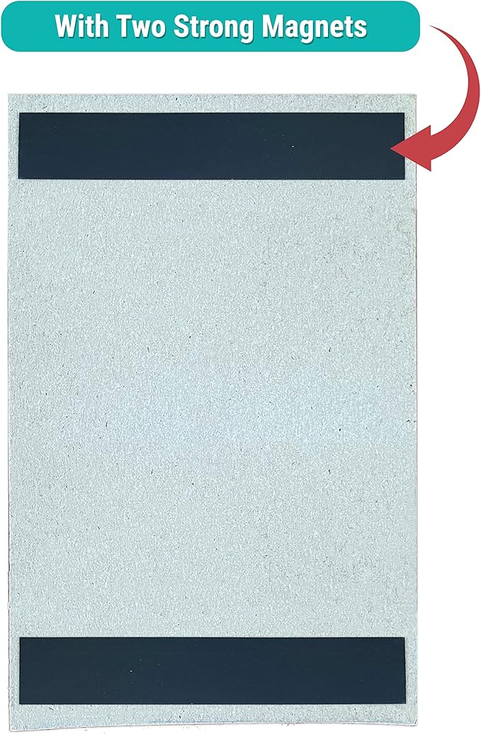 321Done Magnetic Meal Planning Pad, 5.5x8.5, Made in USA, M-F Weekly Menu Planner & Grocery List for Refrigerator, Perforated Tear Off Checklist (50 Pages), Thick Paper, Strong Magnet for Fridge