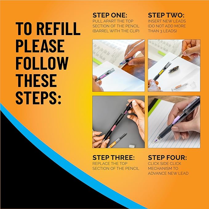 BIC Break Resistant Mechanical Pencil with Shock Absorption and Jumbo Twist-Up Eraser, 12-Count