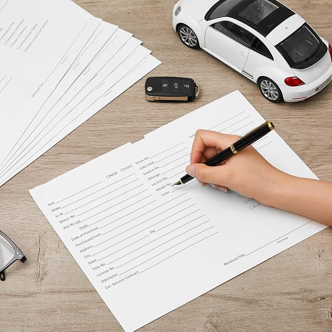 120 Pcs 9 x 12 In Vehicle Dealer Jackets for Car Sales 32lb Colored Printed Deal Envelopes Dealership Supplies File Jackets Automotive Folders for Car Dealerships (White)