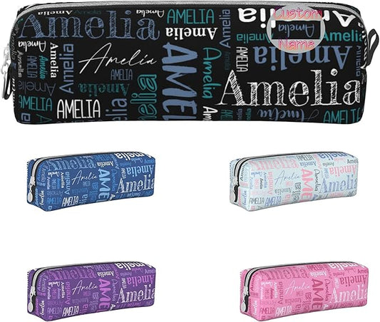 Custom Pencil Case, Customized Pencil Pouch With Zipper, Durable Personalized Pencil Bag, Stationery Desk Organizer Bags For Teens Boy Girls Kids Women