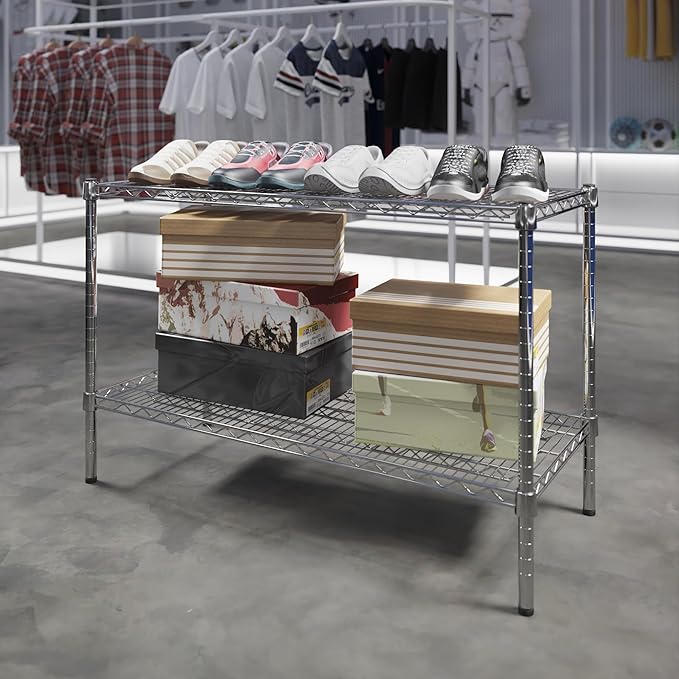 Regal Altair 18" Deep x 42" Wide x 27" Height Wire Shelving Kit | 2-Tier | NSF Commercial Storage Rack Unit