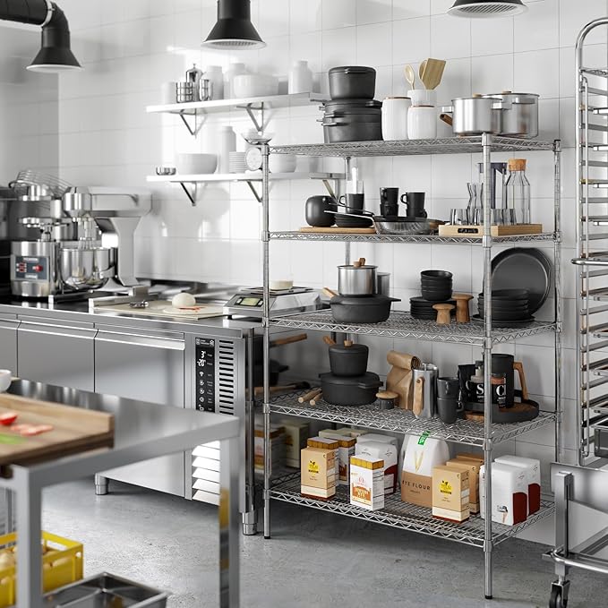 Regal Altair 24" Deep x 42" Wide x 64" Height Wire Shelving Kit | 5-Tier | NSF Commercial Storage Rack Unit