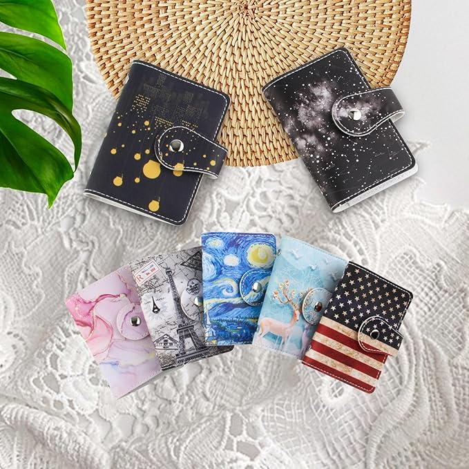 PRIVILLA 2 Pcs Credit Card Holder and business card holder，Sd Card Holder Each Has 26 Card Organizers, 2024 New Credit Card Holders book for Men and Women.