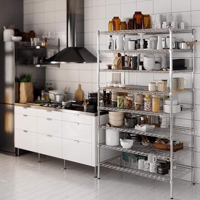 Regal Altair 24" Deep x 42" Wide x 74" Height Wire Shelving Kit | 8-Tier | NSF Commercial Storage Rack Unit