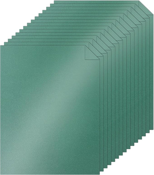 Silunkia 100 Sheets Christmas Green Shimmer Cardstock 8.5 x 11 Craft Paper, 75lb Premium Paper Card Stock for DIY Card Making, Greeting Cards, Invitations, Birthday Decorations