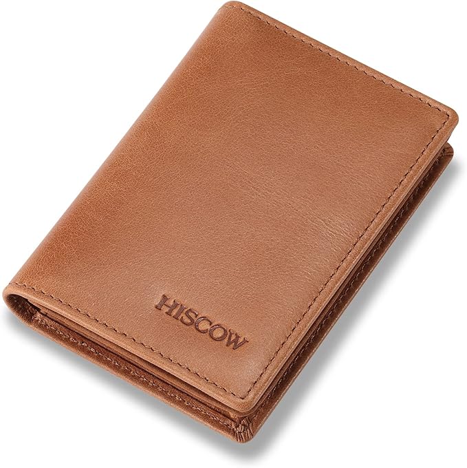 Leather Business Card Case Holder for Men & Women, Italian Calfskin