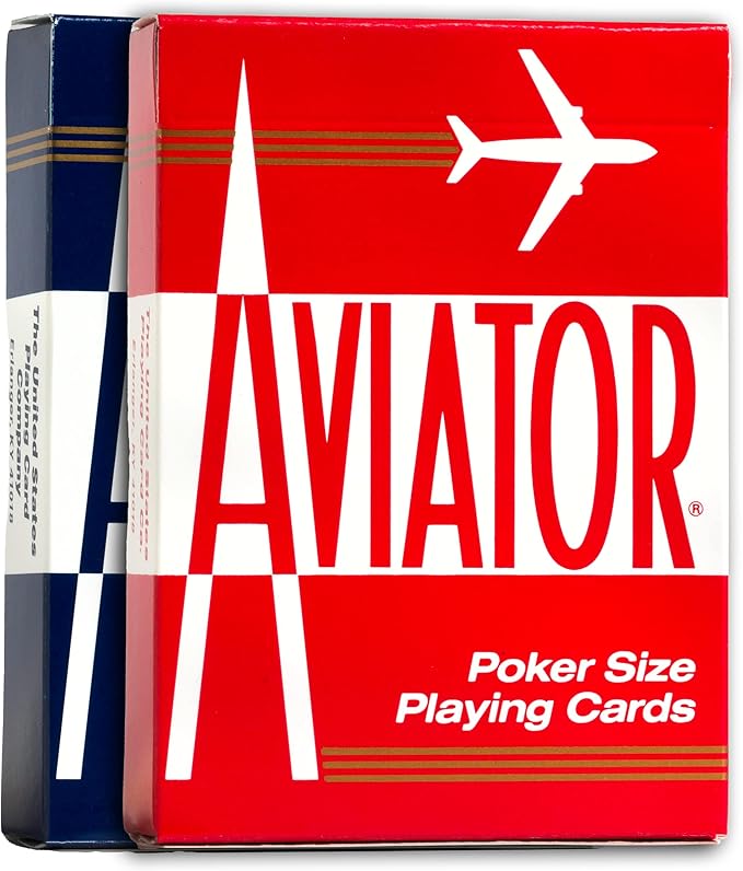 Aviator Playing Cards, 12 Pack, Standard Index Card Decks, Red