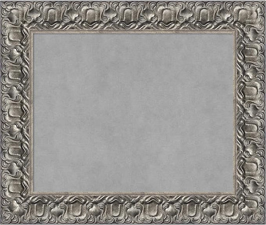 Amanti Art Silver Framed Magnetic Board 22x26 Small Vision Board for use with Magnets, 100% Metal Sheet to Display Items as Office Decor or for Home Organization in mudroom, Kitchen or Kids Room