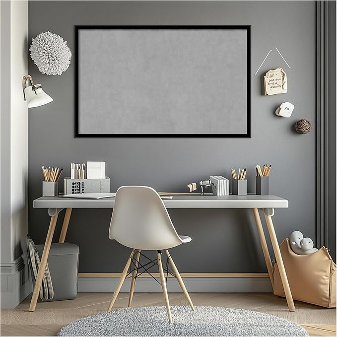 Amanti Art Black Framed Magnetic Board 21x33 Large Vision Board for use with Magnets, 100% Metal Sheet to Display Items as Office Decor or for Home Organization in mudroom, Kitchen or Kids Room