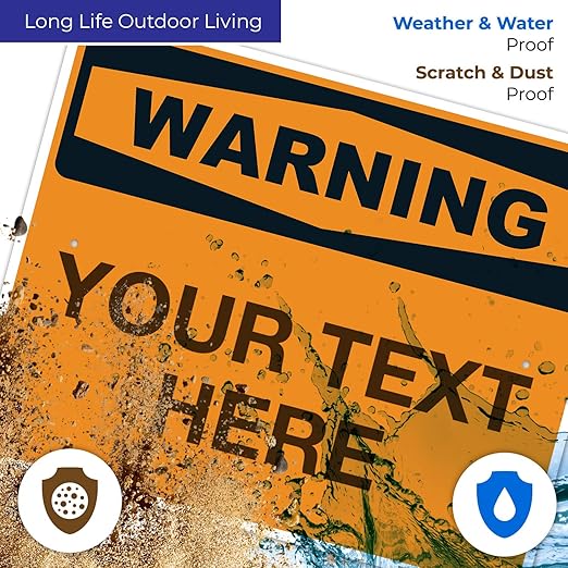 Custom Warning Sign, OSHA Sign, 24x30 Inches, Rust Free .063 Aluminum, Fade Resistant, Indoor/Outdoor Use, Made in USA