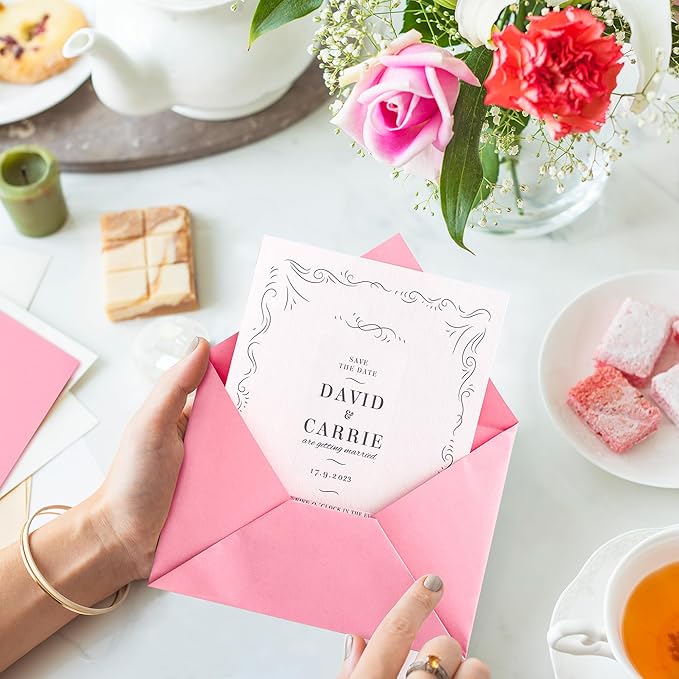 25 Sheets Pink Cardstock - 8.5'' x 11'' Double-sided Cover Card Stock 92lb/250gsm Heavyweight Paper for Art Crafts Scrapbooking Wedding Valentine's Day Cards Party Décor UAP13PK