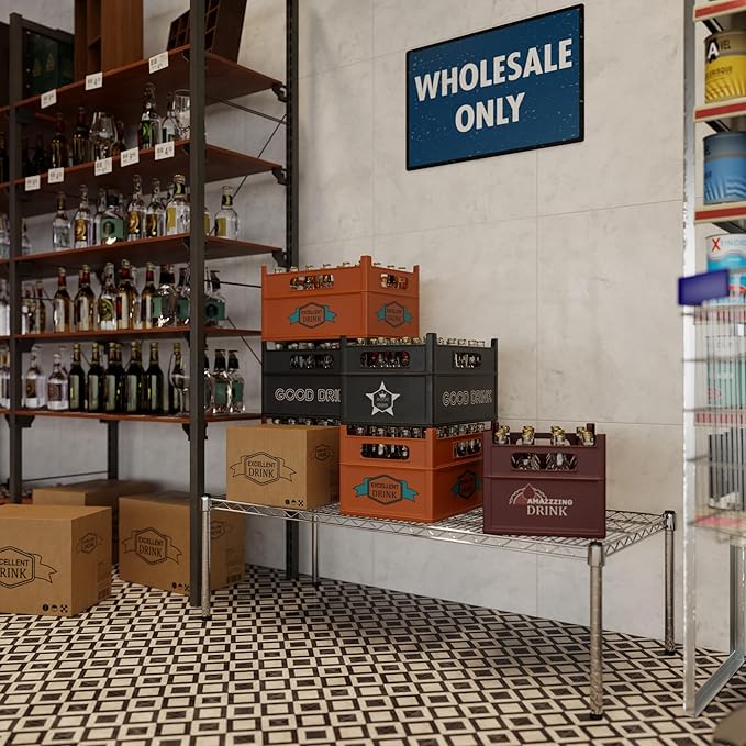 Regal Altair 21" Deep x 48" Wide x 14" Height Wire Shelving Kit | 1-Tier | NSF Commercial Storage Rack Unit