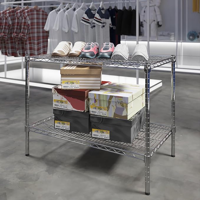 Regal Altair 21" Deep x 36" Wide x 27" Height Wire Shelving Kit | 2-Tier | NSF Commercial Storage Rack Unit