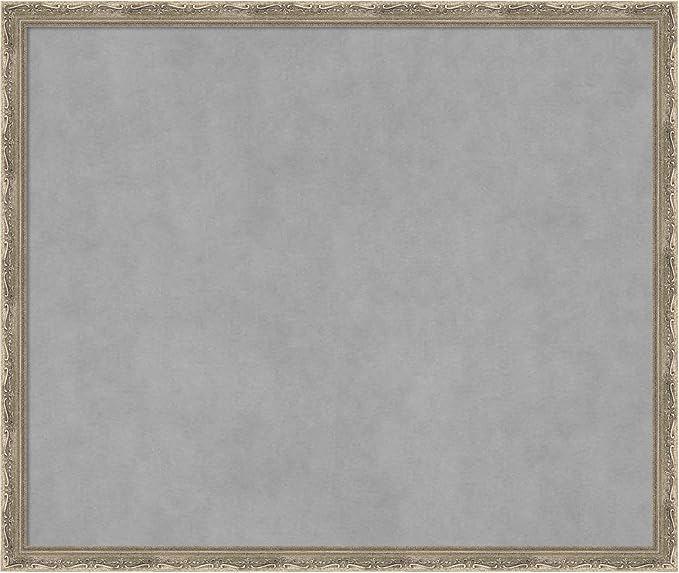 Amanti Art Silver Framed Magnetic Board 22x26 Medium Vision Board for use with Magnets, 100% Metal Sheet to Display Items as Office Decor or for Home Organization in mudroom, Kitchen or Kids Room