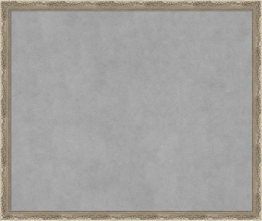 Amanti Art Silver Framed Magnetic Board 22x26 Medium Vision Board for use with Magnets, 100% Metal Sheet to Display Items as Office Decor or for Home Organization in mudroom, Kitchen or Kids Room