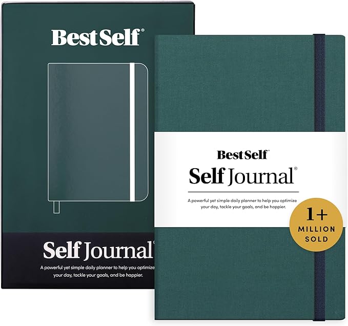 BestSelf 13-Week Self Journal & Goal Planner – Undated Daily ADHD-Friendly Journal for Men & Women | Productivity, Gratitude, Reflection & Habit Tracker | 2026 Life Organizer with Prompts, Forest Green