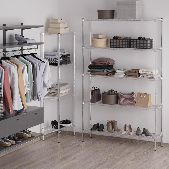 Regal Altair 14" Deep x 54" Wide x 86" Height Wire Shelving Kit | 5-Tier | NSF Commercial Storage Rack Unit