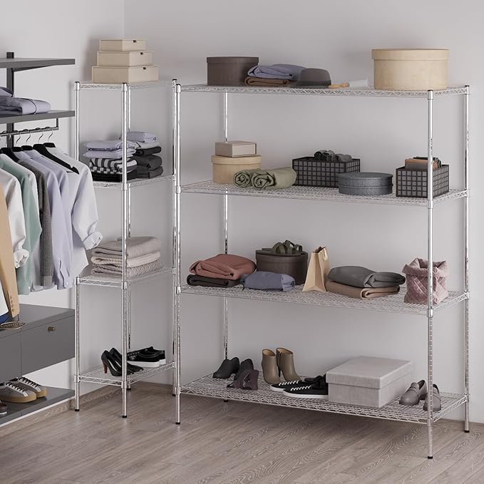Regal Altair 24" Deep x 60" Wide x 74" Height Wire Shelving Kit | 4-Tier | NSF Commercial Storage Rack Unit