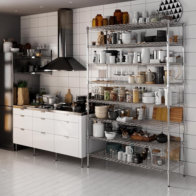 Regal Altair 21" Deep x 54" Wide x 86" Height Wire Shelving Kit | 8-Tier | NSF Commercial Storage Rack Unit