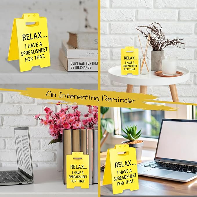 Smilelife Funny Office Cubicle Decor I Have A Spreadsheet for That Desk Sign Team Office Gag Gifts for Coworker Teammate Employee Boss Manager