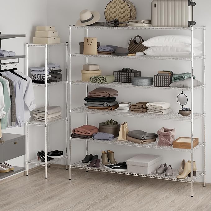 Regal Altair 21" Deep x 72" Wide x 86" Height Wire Shelving Kit | 6-Tier | NSF Commercial Storage Rack Unit