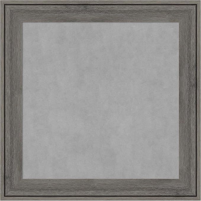Amanti Art Grey Framed Magnetic Board 15x15 X-Small Vision Board for use with Magnets, 100% Metal Sheet to Display Items as Office Decor or for Home Organization in mudroom, Kitchen or Kids Room