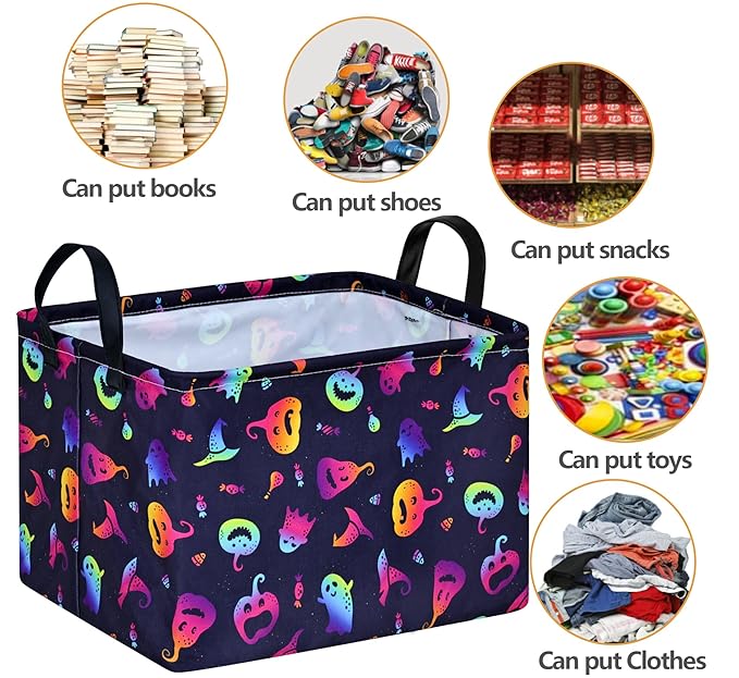 Halloween Storage Baske Bins Cube Collapsible Organizer Closet Shelves Toy Box