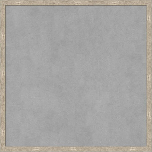 Amanti Art Silver Framed Magnetic Board 21x21 Medium Vision Board for use with Magnets, 100% Metal Sheet to Display Items as Office Decor or for Home Organization in mudroom, Kitchen or Kids Room