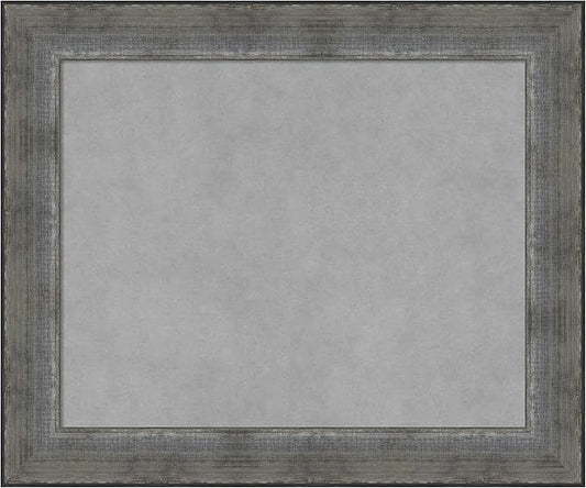 Amanti Art Silver Framed Magnetic Board 20x24 Small Vision Board for use with Magnets, 100% Metal Sheet to Display Items as Office Decor or for Home Organization in mudroom, Kitchen or Kids Room
