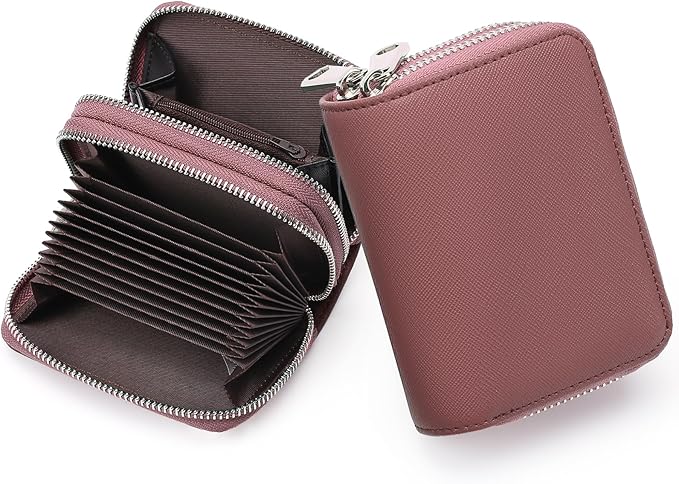 GOIACII Small Genuine Leather Wallet for Women, RFID Blocking Credit Card Holder Wallet