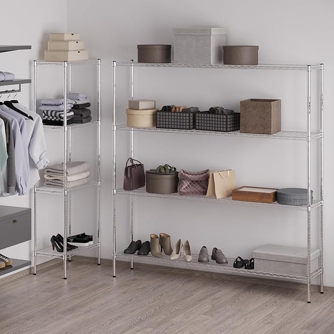Regal Altair 14" Deep x 72" Wide x 74" Height Wire Shelving Kit | 4-Tier | NSF Commercial Storage Rack Unit