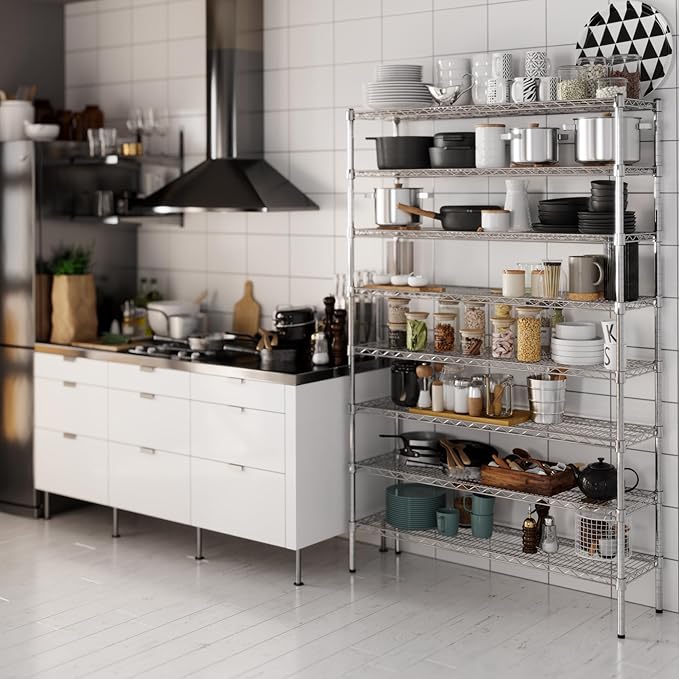 Regal Altair 14" Deep x 48" Wide x 74" Height Wire Shelving Kit | 8-Tier | NSF Commercial Storage Rack Unit