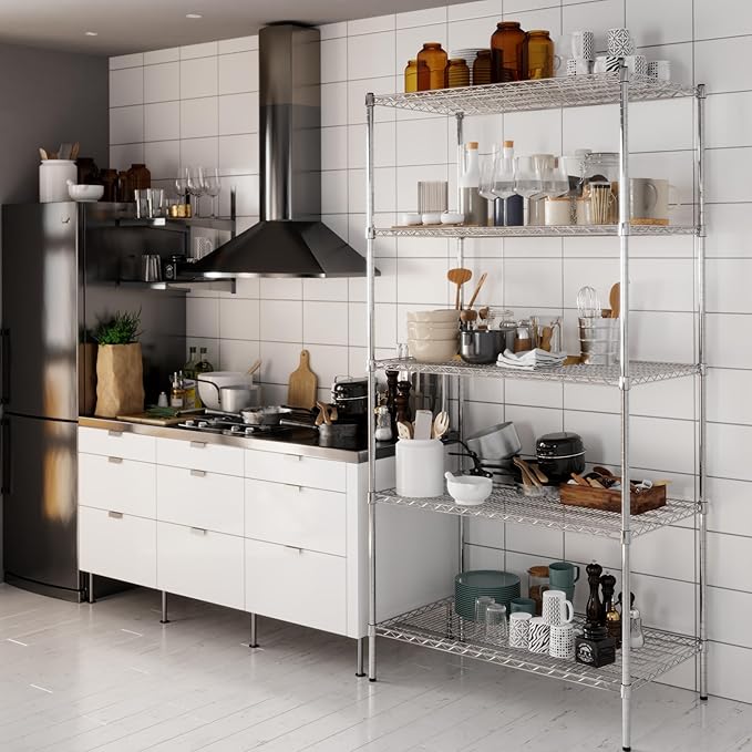 Regal Altair 24" Deep x 42" Wide x 86" Height Wire Shelving Kit | 5-Tier | NSF Commercial Storage Rack Unit