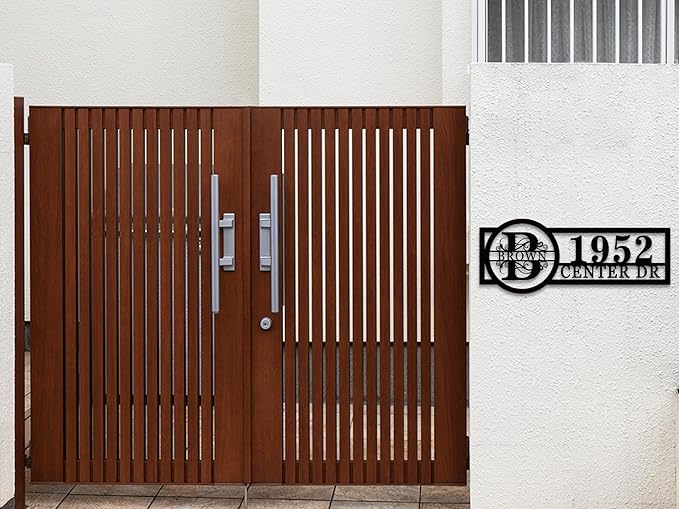Custom Address Numbers for House, Personalized Hanging Metal Address Signs for Houses, House Warming Gifts New Home, Address Plaques for House Numbers, House Numbers for Outside Plaque, Address Plaque