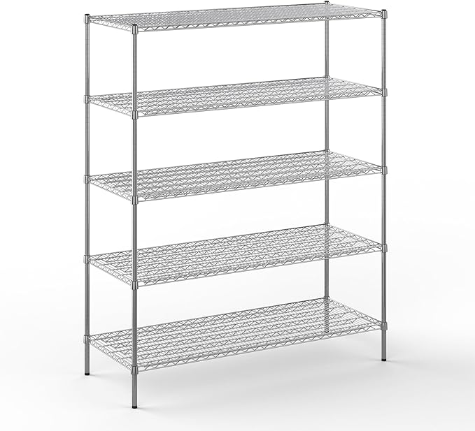 Regal Altair 24" Deep x 60" Wide x 74" Height Wire Shelving Kit | 5-Tier | NSF Commercial Storage Rack Unit