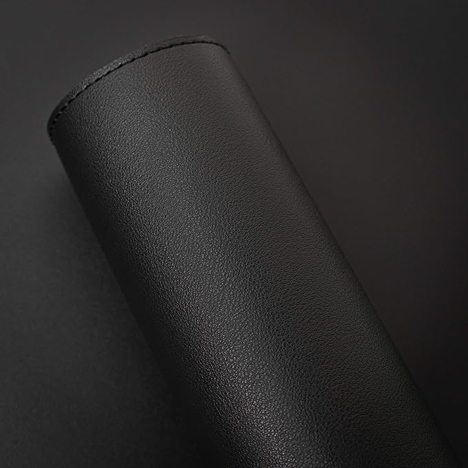 Vine Creations Leather Desk Protector, Non Slip 32" x 17" Office Desk Mat (Black)