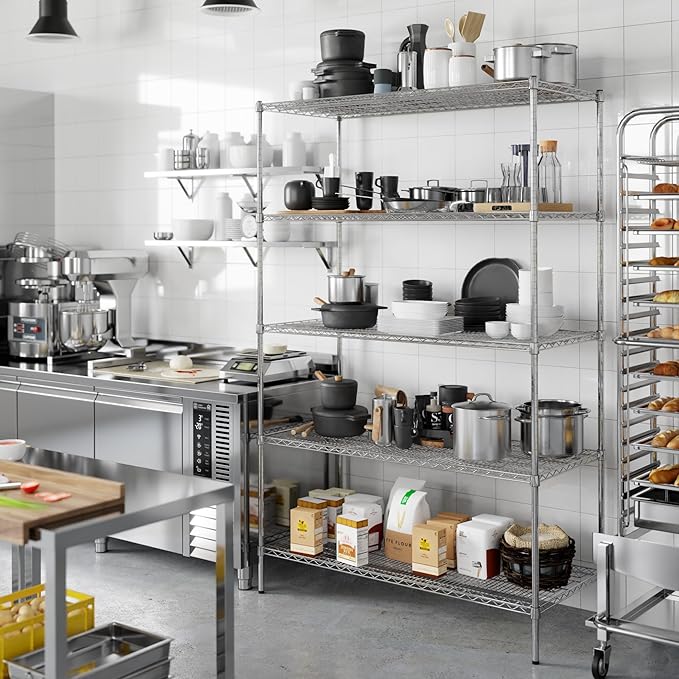 Regal Altair 24" Deep x 54" Wide x 86" Height Wire Shelving Kit | 5-Tier | NSF Commercial Storage Rack Unit
