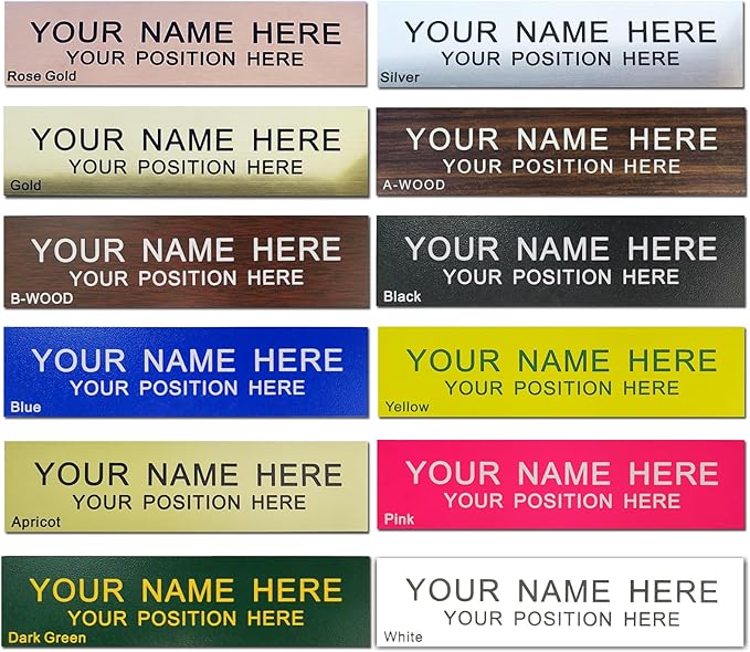 Personalized Name Plate With Wall Or Desk Holder Customized Engraving 2x8