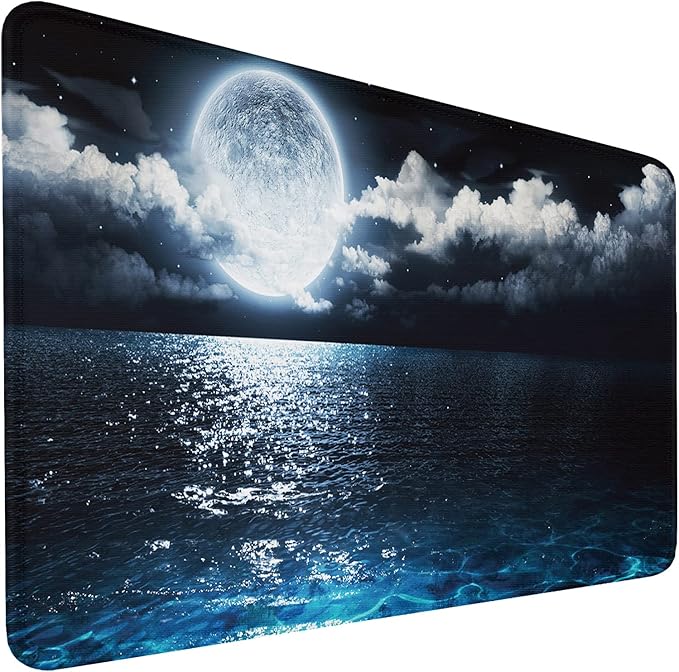 Naukay Large Mouse Pad, 31.5x15.7 inch Large Extended Computer Keyboard Mouse Mat, Water Resist Non-Slip Mousepad Rubber Base Long XXL Gaming Mouse Pad for Work & Gaming, Office & Home