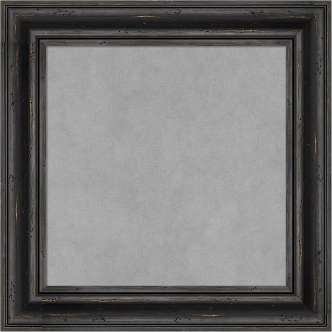 Amanti Art Black Framed Magnetic Board 21x21 Small Vision Board for use with Magnets, 100% Metal Sheet to Display Items as Office Decor or for Home Organization in mudroom, Kitchen or Kids Room