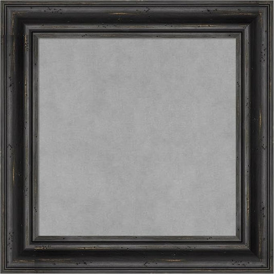 Amanti Art Black Framed Magnetic Board 21x21 Small Vision Board for use with Magnets, 100% Metal Sheet to Display Items as Office Decor or for Home Organization in mudroom, Kitchen or Kids Room