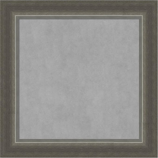 Amanti Art Silver Framed Magnetic Board 15x15 X-Small Vision Board for use with Magnets, 100% Metal Sheet to Display Items as Office Decor or for Home Organization in mudroom, Kitchen or Kids Room